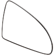 Passenger Side Mirror Glass, Non-Heated, No Blind Spot Feature