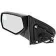 Driver Side Mirror, Power Adjust, Heated, Power Folding, With 1 Chrome and 1 Paintable Cap, In-glass Signal Light, With Memory, With Puddle Light, No Auto-Dimming, No Blind Spot Feature