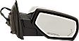 Passenger Side Mirror, Power Adjust, Heated, Power Folding, With 1 Chrome and 1 Paintable Cap, In-glass Signal Light, With Memory, With Puddle Light, No Auto-Dimming, No Blind Spot Feature