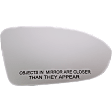 Passenger Side Mirror Glass, Non-Heated, No Blind Spot Feature