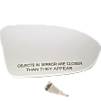 Passenger Side Mirror Glass, Heated, No Blind Spot Feature, Backing Plate Included