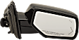 Passenger Side Mirror, Power Adjust, Heated, Power Folding, With 1 Chrome and 1 Paintable Cap, In-glass Signal Light, With Memory, With Puddle Light, No Auto-Dimming