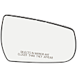 Passenger Side Mirror Glass, Non-Heated, No Blind Spot Feature