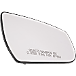 Passenger Side Mirror Glass, Heated, No Blind Spot Feature