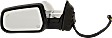 Driver Side Mirror, Power Adjust, Heated, Manual Folding, Chrome, No Signal Light, With Memory, No Puddle Light, No Auto-Dim, With Blind Spot Detection in Glass