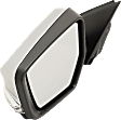 Driver Side Mirror, Power Adjust, Manual Folding, Heated, Chrome, In-housing Signal Light, With memory, With Puddle Light, No Auto-Dimming, No Blind Spot Feature