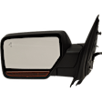 Driver Side Mirror, Power Adjust, Power Folding, Heated, Textured Black, In-housing Signal Light, With Memory, Puddle Light, Auto-Dimming, and Blind Spot Detection in Glass, 3.5L Engine
