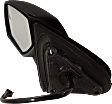 Driver Side Mirror, Power Adjust, Heated, Power Folding, Textured Black, In-glass Signal Light, With Memory, With Puddle Light, No Auto-Dim, No Blind Spot Feature