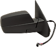 Passenger Side Mirror, Power Adjust, Heated, Power Folding, Textured Black, In-glass Signal Light, With Memory, With Puddle Light, No Auto-Dim, No Blind Spot Feature