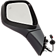Driver Side Mirror, Power Adjust, Manual Folding, Heated, Paintable, In-housing Signal Light, No Memory, No Puddle Light and Auto-Dimming, With BSD in Glass, Without Side Object Sensor