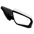 2018-2022 GMC Terrain - Passenger Side Mirror, Power, Manual Folding, Heated, Chrome, In-housing Signal Light, With memory, No Puddle Light, No Auto-Dimming, With Blind Spot Glass