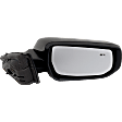 Passenger Side Mirror, Power Adjust, Manual Folding, Non-Heated, Paintable, No Signal Light, No Memory, No Puddle Light, No Auto-Dimming, With Blind Spot Detection in Glass