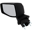 Driver Side Mirror, Power Adjust, Heated, Manual Folding, Textured Black, No Signal Light, No Memory, No Puddle Light, No Auto-Dim, No Blind Spot Feature