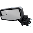 Driver Side Mirror, Power Adjust, Heated, Power Folding, Chrome, In-housing Signal Light, With Memory, With Puddle Light, No Auto-Dim, No Blind Spot Feature