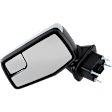 Driver Side Mirror, Power Adjust, Heated, Power Folding, Chrome, In-housing Signal Light, With Memory, With Puddle Light, No Auto-Dim, No Blind Spot Feature