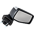 Passenger Side Mirror, Power Adjust, Manual Folding, Heated, Chrome, No Signal Light, With memory, No Puddle Light, No Auto-Dimming, No Blind Spot Feature