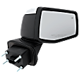 Passenger Side Mirror, Power Adjust, Manual Folding, Heated, Chrome, In-Housing Signal Light, No Memory, No Puddle Light, No Auto-Dimming, With Blind Spot Detection in Glass