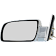 Driver Side Mirror, Manual Adjust, Manual Folding, Non-Heated, Chrome, No Signal Light, No Memory, No Puddle Light, No Auto-Dimming, No Blind Spot Feature