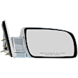 Passenger Side Mirror, Manual Adjust, Manual Folding, Non-Heated, Chrome, No Signal Light, No Memory, No Puddle Light, No Auto-Dimming, No Blind Spot Feature