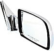 Passenger Side Mirror, Manual Adjust, Manual Folding, Non-Heated, Chrome, No Signal Light, No Memory, No Puddle Light, No Auto-Dimming, No Blind Spot Feature