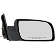 Passenger Side Mirror, Non-Towing, Manual Adjust, Manual Folding, Non-Heated, Paintable, No Signal Light, No Memory, No Puddle Light, No Auto-Dimming, No Blind Spot Feature