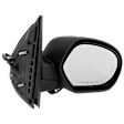 Passenger Side Mirror, Power Adjust, Heated, Power Folding, Textured Black, In-glass Signal Light, With Memory, With Puddle Light, With Auto-Dim, No Blind Spot Feature