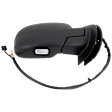 Passenger Side Mirror, Power Adjust, Heated, Power Folding, Textured Black, In-glass Signal Light, With Memory, With Puddle Light, With Auto-Dim, No Blind Spot Feature