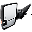 Driver Side Towing Mirror, Power Adjust, Heated, Power Folding, Textured Black, In-glass Signal Light, With Memory, No Puddle Light, No Auto-Dim, No Blind Spot Feature