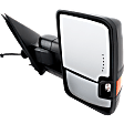 2015-2019 Chevrolet Silverado 2500 HD - Passenger Side Towing Mirror, Power Adjust, Heated, Power Folding, Textured Black, In-glass Signal Light, With Memory, No Puddle Light, No Auto-Dimming, No Blind Spot Feature