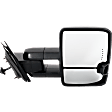 2015-2019 Chevrolet Silverado 2500 HD - Passenger Side Towing Mirror, Power Adjust, Heated, Power Folding, Textured Black, In-glass Signal Light, With Memory, No Puddle Light, No Auto-Dimming, No Blind Spot Feature
