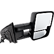 2015-2019 Chevrolet Silverado 2500 HD - Passenger Side Towing Mirror, Power Adjust, Heated, Power Folding, Textured Black, In-glass Signal Light, With Memory, No Puddle Light, No Auto-Dimming, No Blind Spot Feature