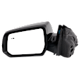 Driver Side Mirror, Power Adjust, Heated, Manual Folding, Paintable, In-housing Signal Light, No Memory, No Puddle Light, No Auto-Dim, With Blind Spot Light in Glass
