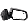Passenger Side Mirror, Power Adjust, Heated, Manual Folding, Paintable, In-housing Signal Light, No Memory, No Puddle Light, No Auto-Dim, With Blind Spot Light in Glass
