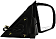 Passenger Side Mirror, Power, Manual Folding, Heated, Textured Black, No Signal Light, No Memory, No Puddle Light, No Auto-Dimming, No Blind Spot Feature, 2nd Design