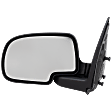 2005 Chevrolet Silverado 1500 Base - Driver Side Mirror, Manual Adjust, Non-Heated, Textured Black, Manual Folding, No Signal Light, No Blind Spot Feature, No Memory, No Puddle Light, No Auto-Dimming, Extended Cab Pickup