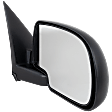 2004 Chevrolet Silverado 1500 Base - Passenger Side Mirror, Manual Adjust, Non-Heated, Textured Black, Manual Folding, No Signal Light, No Blind Spot Feature, No Memory, No Puddle Light, No Auto-Dimming