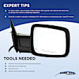 Driver Side Mirror, Manual Adjust, Non-Folding, Non-Heated, Paintable, No Signal Light, No Memory, No Puddle Light, No Auto-Dimming, No Blind Spot Feature