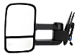 2003-2006 Chevrolet Silverado 1500 - Driver Side Towing Mirror, Power Adjust, Heated, Manual Folding, Textured Black, No Signal Light, Without Memory Recall, No Puddle Light, No Auto-Dimming, With Blind Spot Glass
