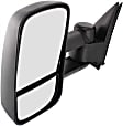 2003-2006 Chevrolet Silverado 1500 - Driver Side Towing Mirror, Power Adjust, Heated, Manual Folding, Textured Black, No Signal Light, Without Memory Recall, No Puddle Light, No Auto-Dimming, With Blind Spot Glass