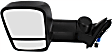 2003-2006 Chevrolet Silverado 1500 - Driver Side Towing Mirror, Power Adjust, Heated, Manual Folding, Textured Black, No Signal Light, Without Memory Recall, No Puddle Light, No Auto-Dimming, With Blind Spot Glass