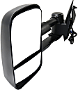 2003-2006 Chevrolet Silverado 1500 - Driver Side Towing Mirror, Power Adjust, Heated, Manual Folding, Textured Black, No Signal Light, Without Memory Recall, No Puddle Light, No Auto-Dimming, With Blind Spot Glass