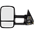 Driver Side Mirror, Power, Heated, Textured Black, Manual Folding