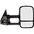 Passenger Side Mirror, Power, Heated, Textured Black, Manual Folding