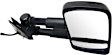 Passenger Side Mirror, Power, Heated, Textured Black, Manual Folding