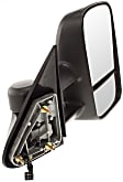 Passenger Side Mirror, Power, Heated, Textured Black, Manual Folding