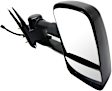 Passenger Side Mirror, Power, Heated, Textured Black, Manual Folding