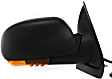 Passenger Side Mirror, Power, Power Folding, Heated, Textured Black, In-housing Signal Light, No Memory, No Puddle Light, No Auto-Dimming, No Blind Spot Feature