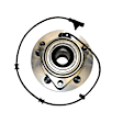 720-0298 Front, Driver or Passenger Side Wheel Hub, 5 Lugs