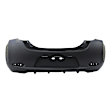 Rear Primed Bumper Cover, With Object Sensor Hole, CAPA CERTIFIED