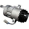 1999 Saturn SC2 - A/C Compressor, 5 Groove; Dcv14J; 3 Boss Mount; Top and Side Pad Fitting, With Clutch, 5-Groove Pulley, 1.9L, 65 Series